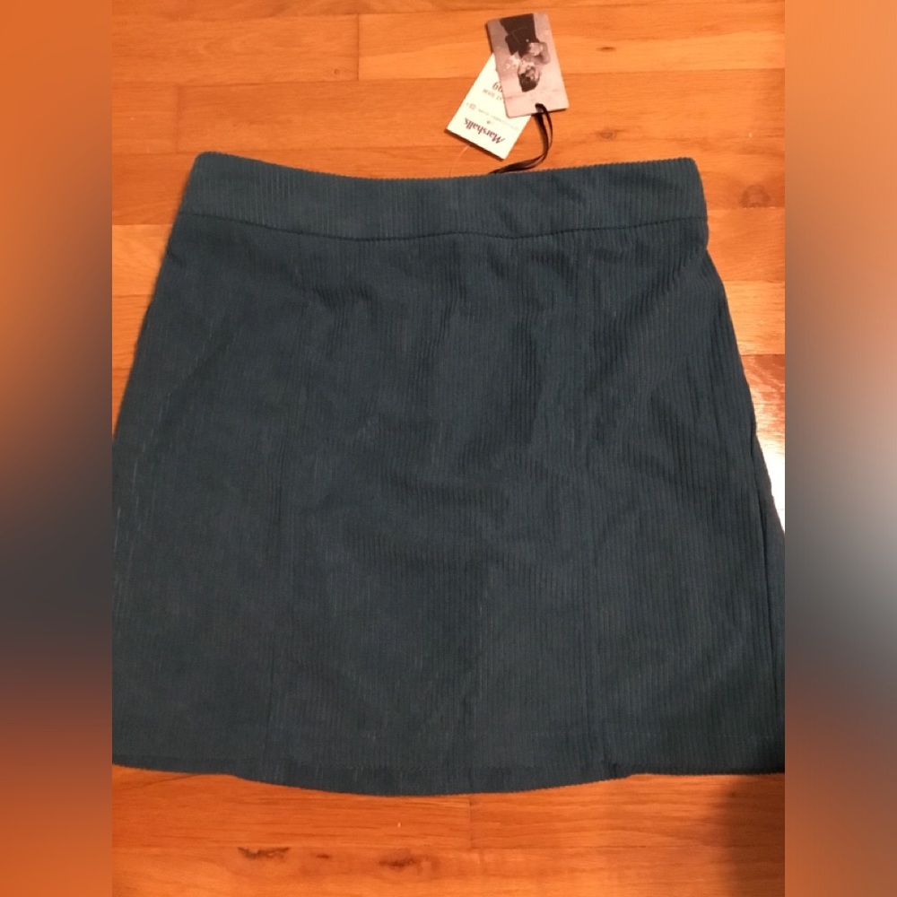 NWT Sincerely Jules Corduroy Teal Mini Skirt